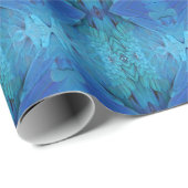 私は青い – オウムの羽，アニマルプリント ラッピングペーパー (ロールコーナー)