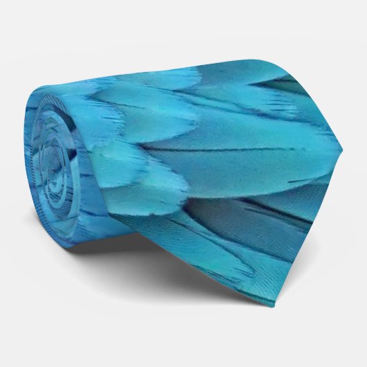 私は青い – Macaw羽 ネクタイ (ロール)