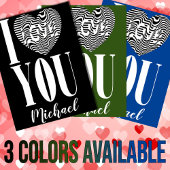 私は青の上の白黒のストライプのハートが大好き シーズンカード