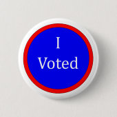 私は青を投票した 缶バッジ (正面)