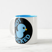 私は青得いマグカップをダックした ツートーンマグカップ (正面左)