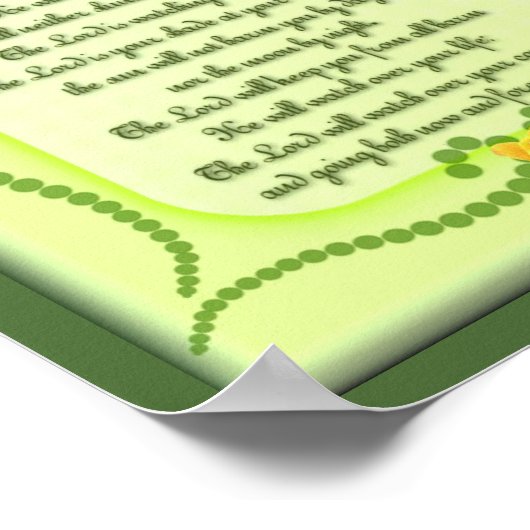 私は静かな丘に目を上げる ポスター (角)