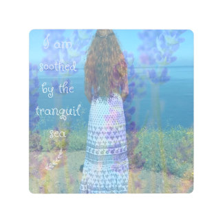 私は静かな海メタルウォールアートに癒される メタルプリント