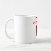 私は静脈血採取されました! コーヒーマグカップ (左)