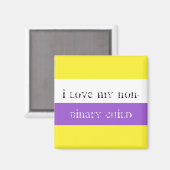 私は非二項子が大好きです マグネット (正面/裏面)