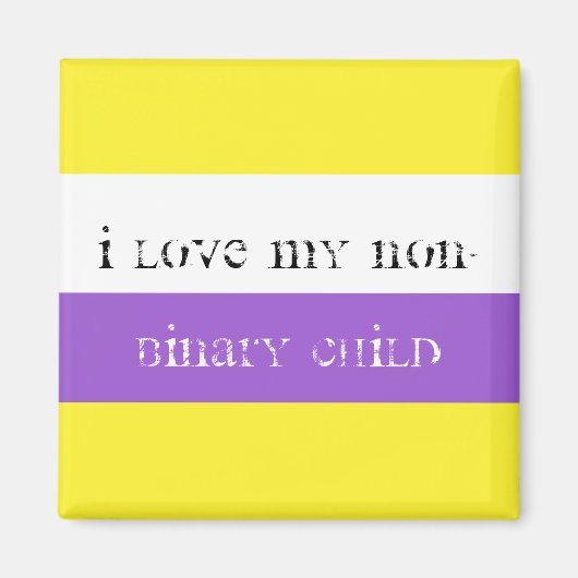 私は非二項子が大好きです マグネット (正面)