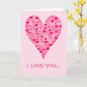 私は非常にあなたが大好きハート小さなハート大きなハート カード (黄色い花)