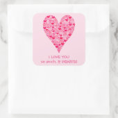 私は非常にあなたが大好きハート小さなハート大きなハート スクエアシール (バッグ)