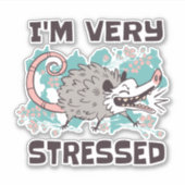 私は非常にストレスのあるおもしろい動物漫画である シール (正面)