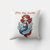 私は非常に可愛い人魚サンダー_コーブ クッション (裏面)