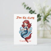 私は非常に可愛い人魚サンダー_コーブ ポストカード (スタンド正面)