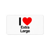 私は非常に大きい ラベル (正面)