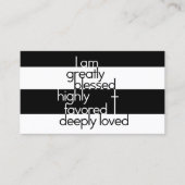 私は非常に好ま賛美れ、深く愛されている 名刺 (正面)
