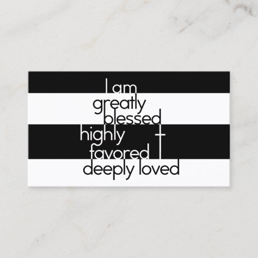 私は非常に好ま賛美れ、深く愛されている 名刺 (正面)