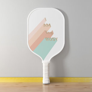 私は非常に忙しピクレ遊ボールのレトロストライプ ピックルボールラケット