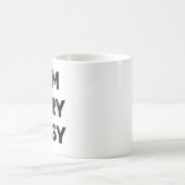 私は非常に忙しフォントおもしろい コーヒーマグカップ (中央)