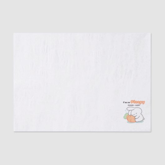 私は非常に気難しい：バニーハギングニンジン枕 薄葉紙 (正面)