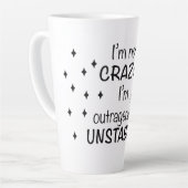 私は非常に熱狂する不安定ではない カフェラテマグ (左アングル)