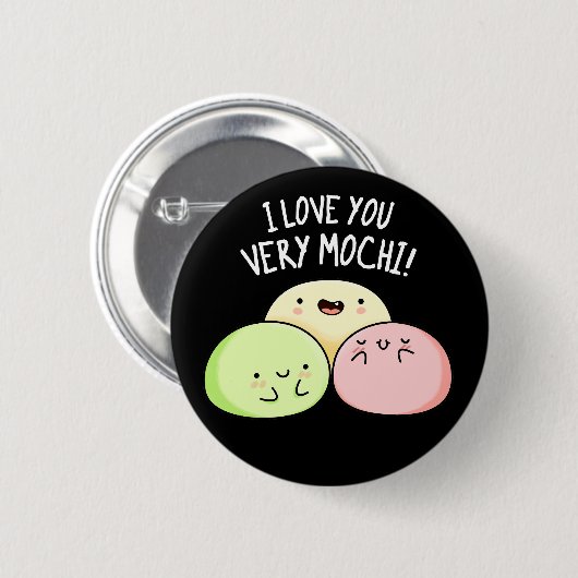 私は非常に餅の食べおもしろい物プンダークBG 缶バッジ (正面&裏面)