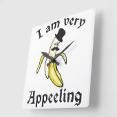 私は非常に魅力的である – Banana Pun スクエア壁時計 (傾斜)