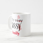 私は非常にbossy/ボスレディの皮肉おもしろい コーヒーマグカップ (正面左)