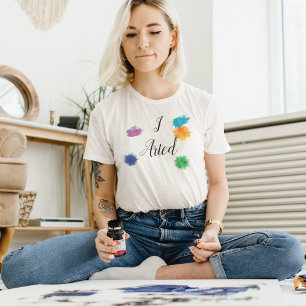 私は面白い芸術家、画家、絵を描く芸術をしました Tシャツ