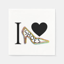 私は靴が大好きだ スタンダードカクテルナプキン