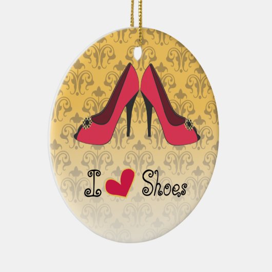 私は靴のクリスマスオーナメントが大好き セラミックオーナメント (右)