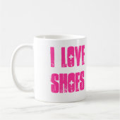 私は靴のコーヒー・マグを愛します コーヒーマグカップ (左)