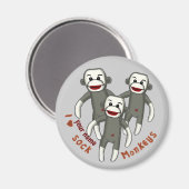 私は靴下ザルが大好き マグネット (正面/裏面)