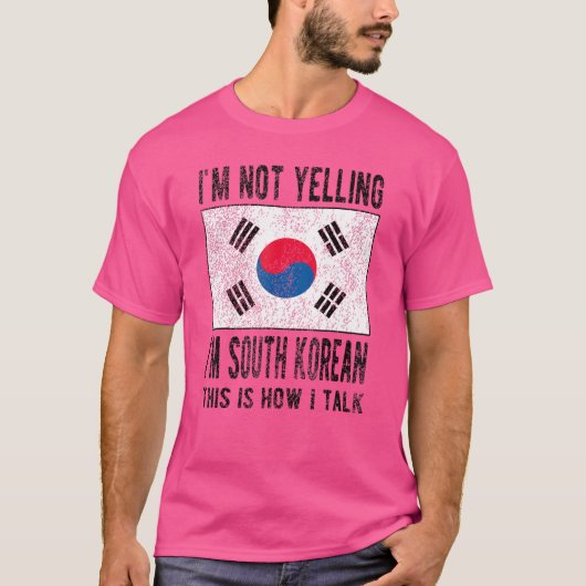 私は韓国のルーツ韓国のFlaではない Tシャツ (正面)