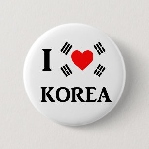 私は韓国を愛します 缶バッジ