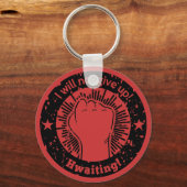 私は韓国与えの文化を楽しめポップ・アートのない キーホルダー (正面)