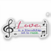 私は音楽が大好きだ シール (正面)