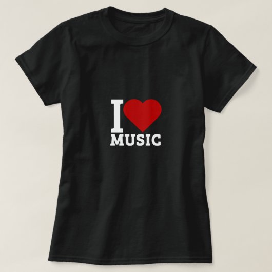 私は音楽が大好きだ Tシャツ (デザイン正面)