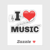 私は音楽が大好き人気があるデザイン シール (シート)