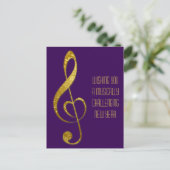 私は音楽が大好き – カード、ステッカー、郵便料金 シーズンポストカード (スタンド正面)