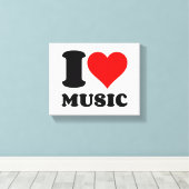 私は音楽が大好き キャンバスプリント (インサイチュ (ウッドフロア))
