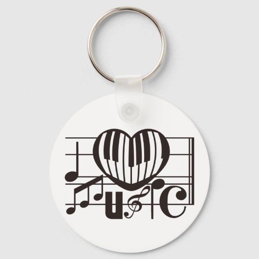 私は音楽が大好き キーホルダー (正面)