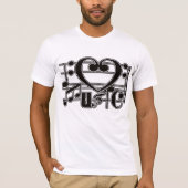 私は音楽が大好き Tシャツ (正面)