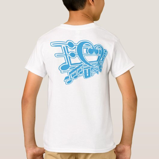 私は音楽が大好き Tシャツ (裏面)