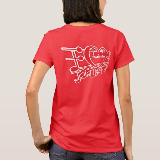私は音楽が大好き Tシャツ (裏面)