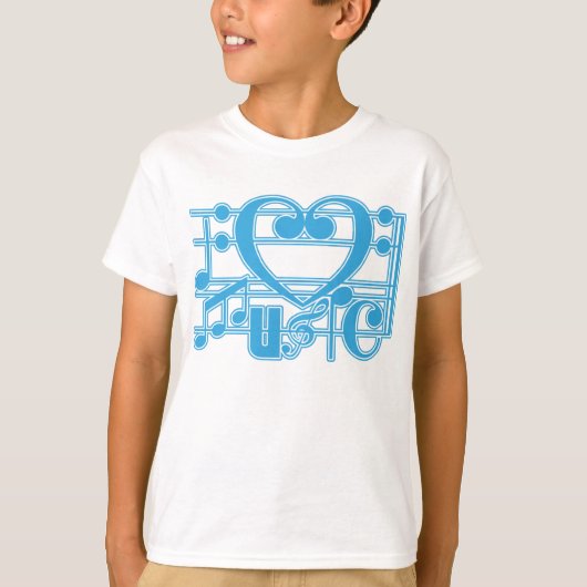 私は音楽が大好き Tシャツ (正面)