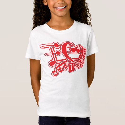 私は音楽が大好き Tシャツ (正面)