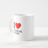 私は音楽が大好クラシカルき コーヒーマグカップ (正面左)