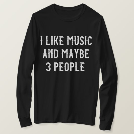 私は音楽が好きで、多分3人のTシャツ Tシャツ (デザイン正面)
