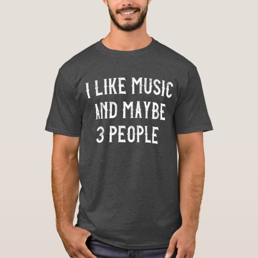 私は音楽が好きで、多分3人のTシャツ Tシャツ (正面)