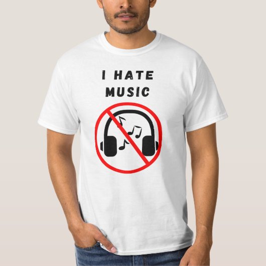 私は音楽が嫌いだ Tシャツ (正面)