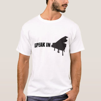 私は音楽で話します Tシャツ