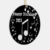 私は音楽で、楽しい休日_ セラミックオーナメント (右)
